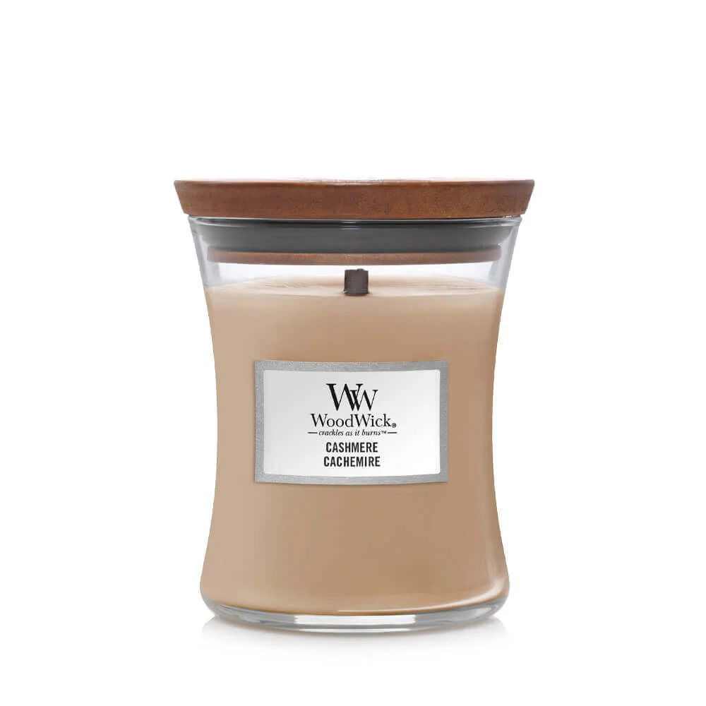 Woodwick Hourglass Candles Cashmere Medium Candle 275g / 9.7 oz.