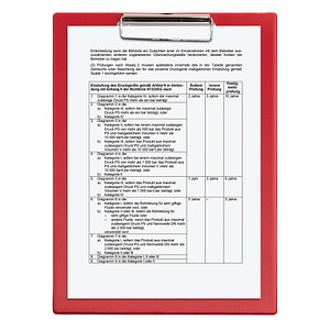Maul 2335225 Clipboard Red 229 X 319 mm Sturdy And Portable Office...