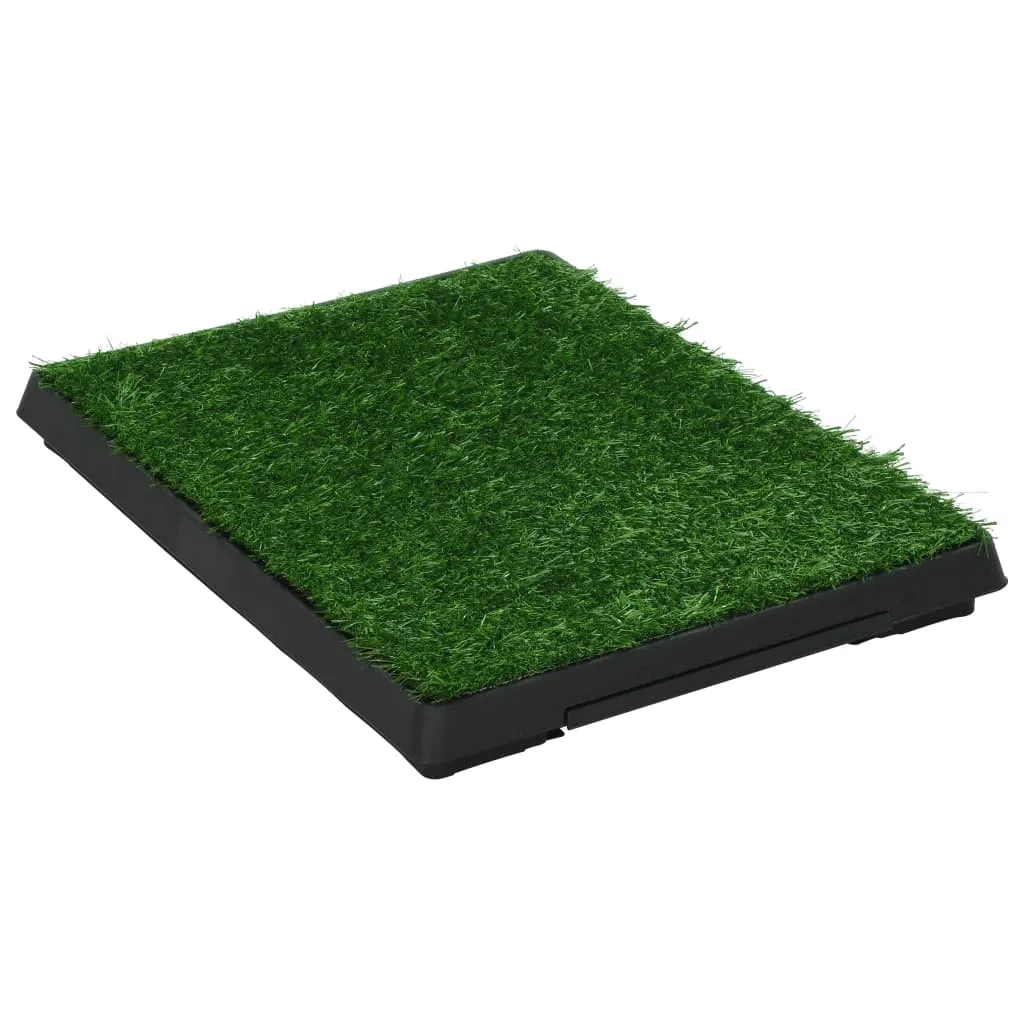 VidaXL Pet Toilet with Tray & Faux Turf Green 63x50x7 cm WC