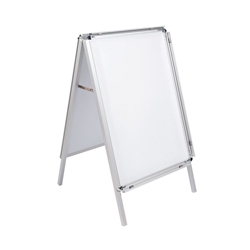 BI-OFFICE Bi-Office Display A Board 600x900mm, Silver | Conference Supplies & Presentation Equipment > Notice Boards > Magnetic
