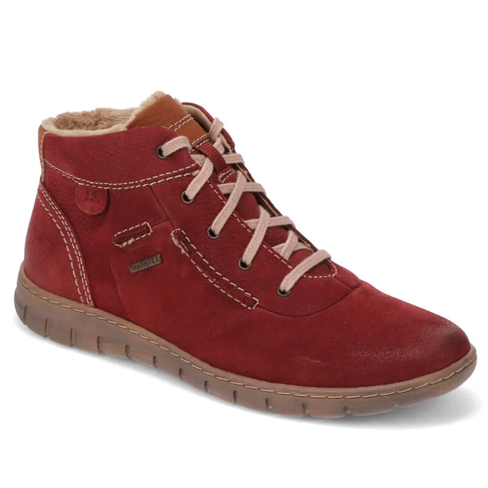 Josef Seibel Women's 'Steffi 53' Casual Lace Up Ankle Boots|Size: 6|maroon