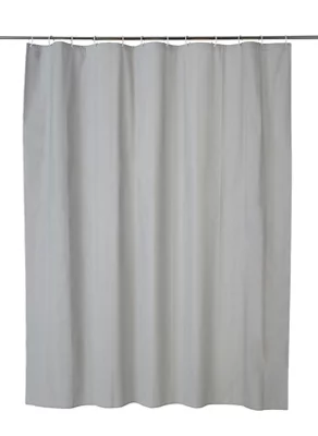  Drina Anthracite Plain Shower Curtain (H)200Cm (W)180Cm