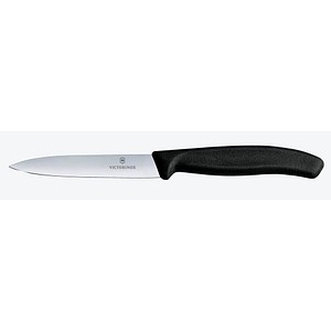Victorinox Paring knife with 10cm / 3.94  smooth blade and black synthetic handle - SwissClassic - Victorinox