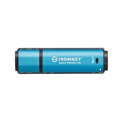 Kingston Technology IronKey Vault Privacy 50 USB flash drive 16 GB USB Type-A 3.2 Gen 1 (3.1 Gen 1) Blue