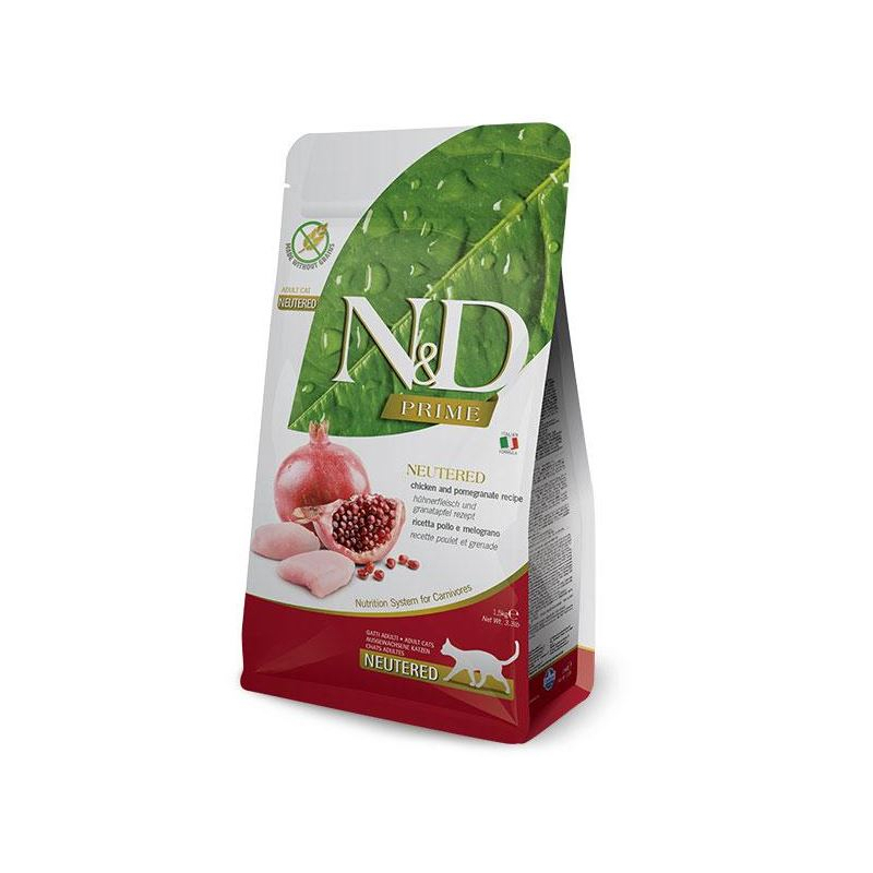 Farmina NandD Prime in Chicken and Pomegranate for Neutered Adult Cats - 300g