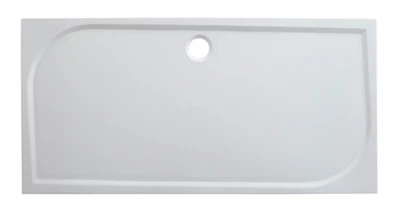 GoodHome Limski Gloss White Rectangular Shower Tray (L)160Cm (W)80Cm (H)2.8Cm