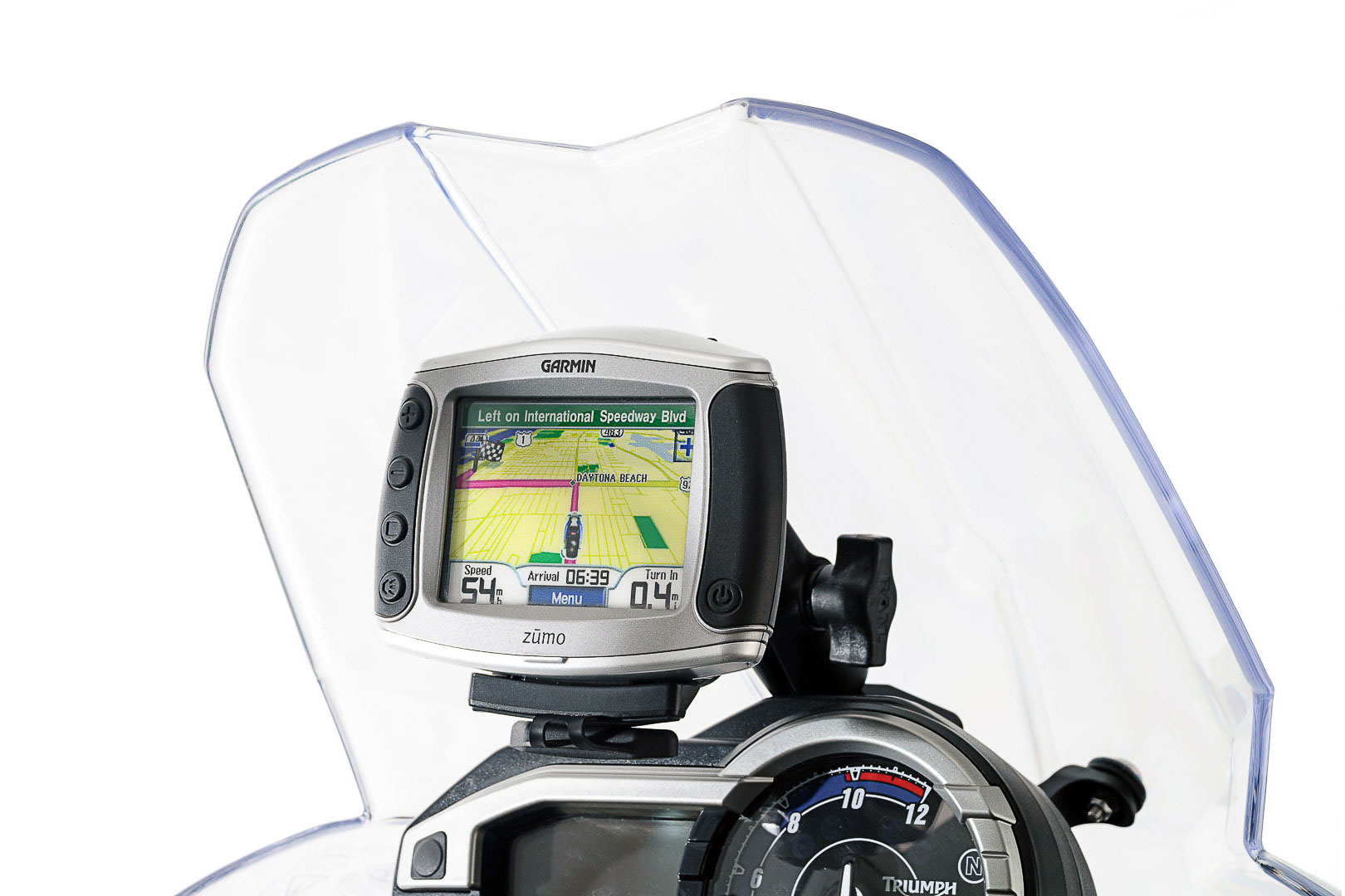  Supporto GPS SW-Motech per cabina di pilotaggio - Nero. Triumph Tiger 800/800 XC, XR (10-17)., nero
