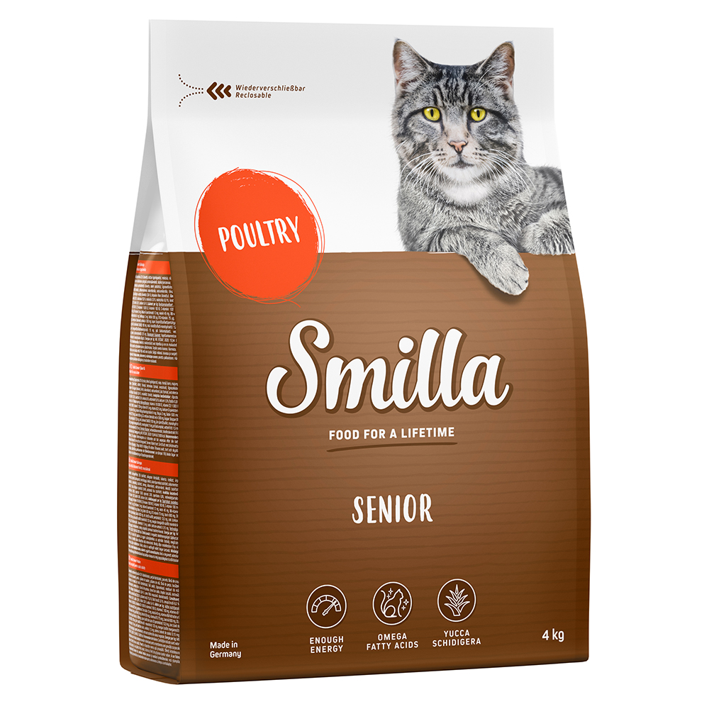 Smilla Set risparmio! 2 x 10 kg Crocchette per gatti - Senior Pollame