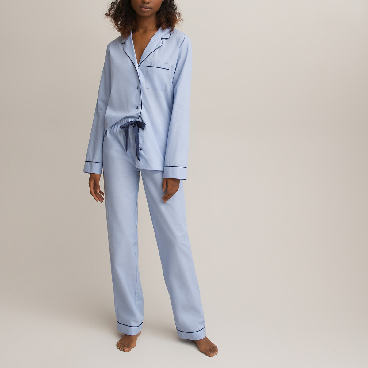 La Redoute Collections Cotton Chambray Grandad Pyjamas By La Redoute