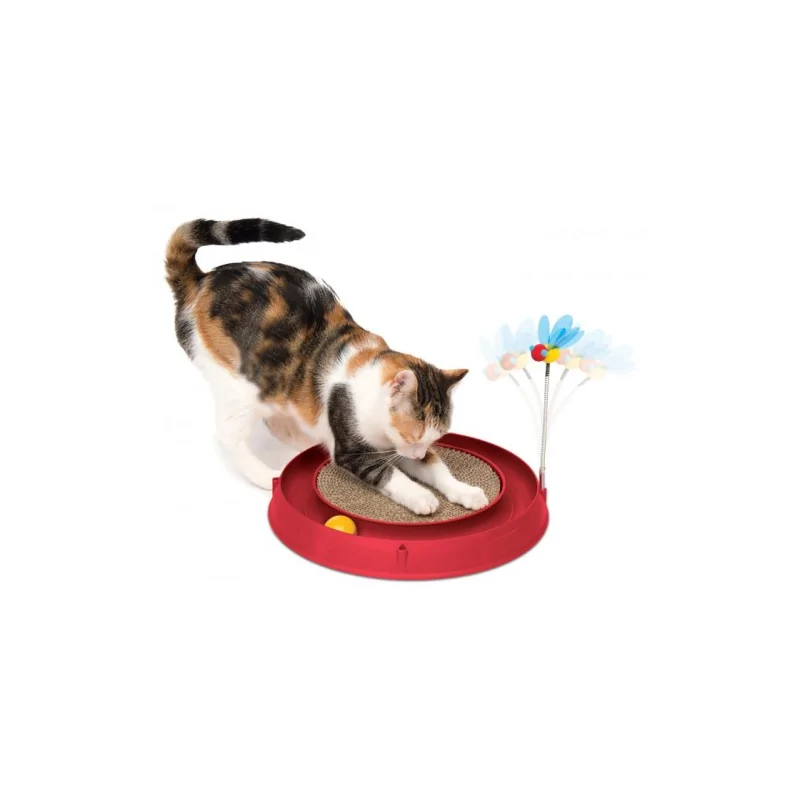 Catit Play Circuit Ball Toy With Scratch Pad