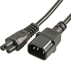 PRO-ELEC Pro Elec IEC C5 to IEC C14 Power Lead, 2m