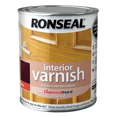 Ronseal Interior Varnish Gloss Deep Mahogany - 250ml