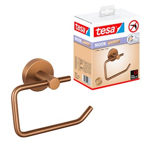 Tesa 40600-00000-00 MOON toilet paper holder Adhesive brushed bronze