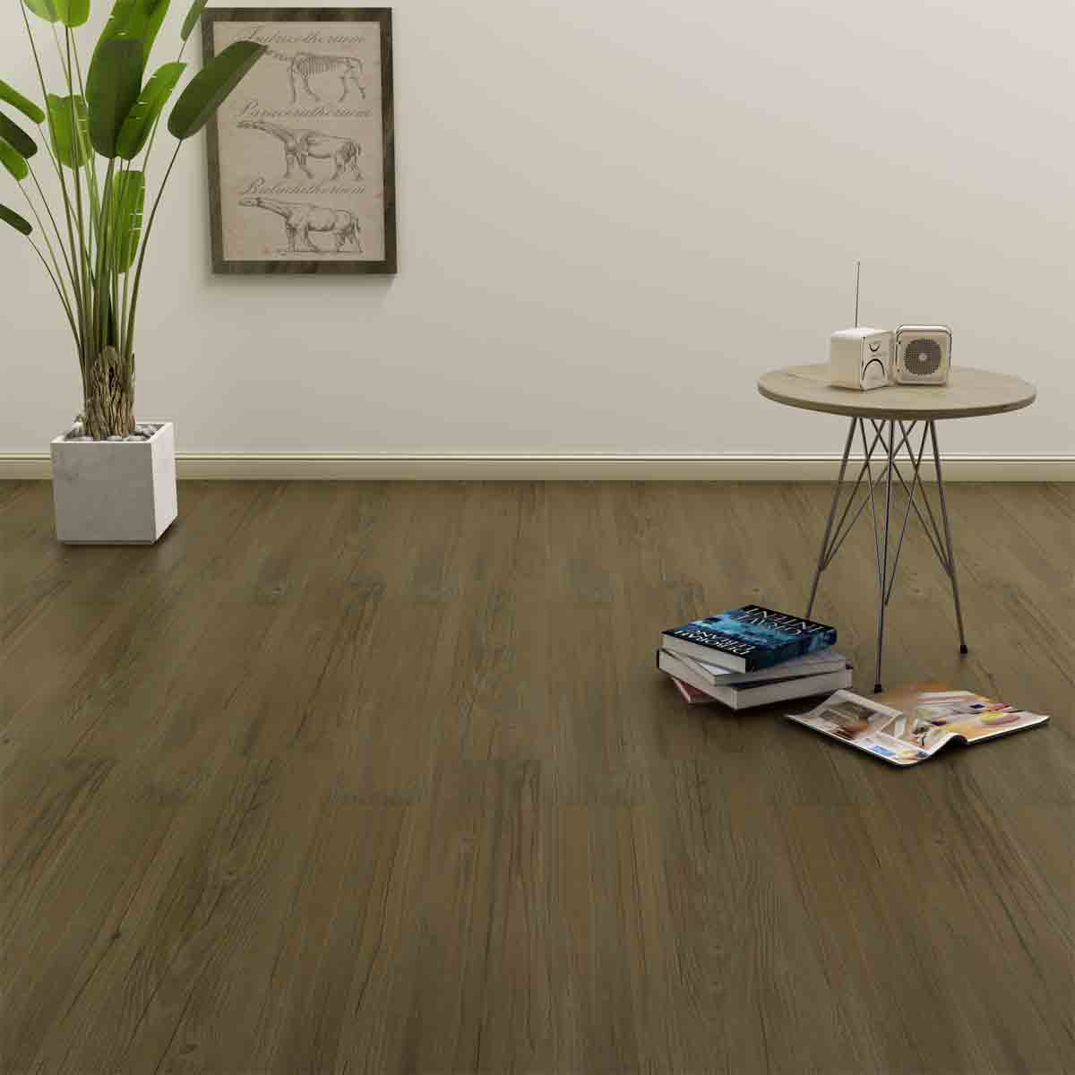 VidaXL Self-adhesive Flooring Planks 4.46 m² 3 mm PVC Brown