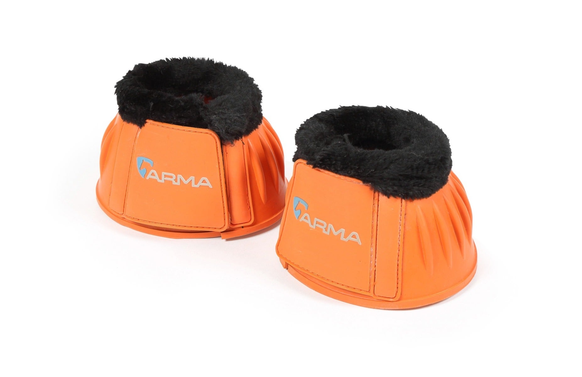 Shires Equestrian Over Reach Boots | Shires ARMA Fleece Topped Over Reach Boots Colour Orange Size Pony