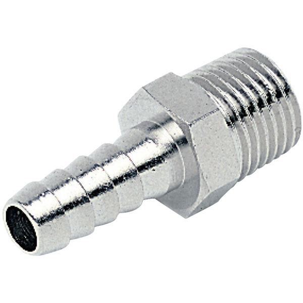 ICH 30405 Adaptor Hose Barb to Tapered External Thread 7mm R1/4 60...