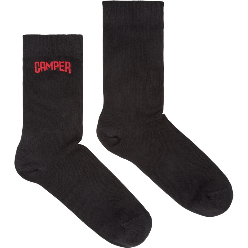 Camper Socks - Unisex Socks - Black, Size M, Cotton Fabric