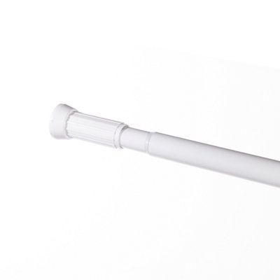 Cooke & Lewis Nira White Straight Shower Curtain Rod (L)1.2M