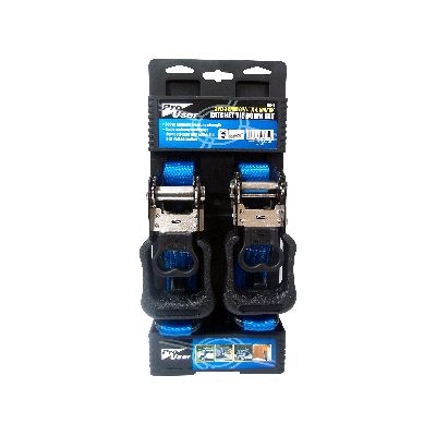 Pro User 2pc 1 1/4" X 15' Hd Ratchet Tie Down Set