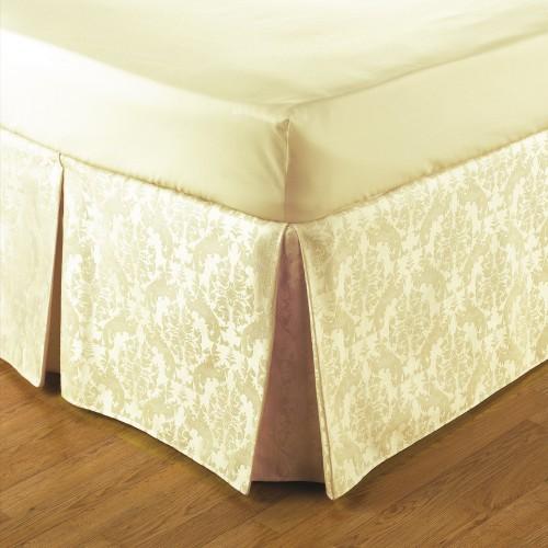 Jansons Direct Linens Belledorm Easy Fit Damask Platform Valance (Double) (Cream)