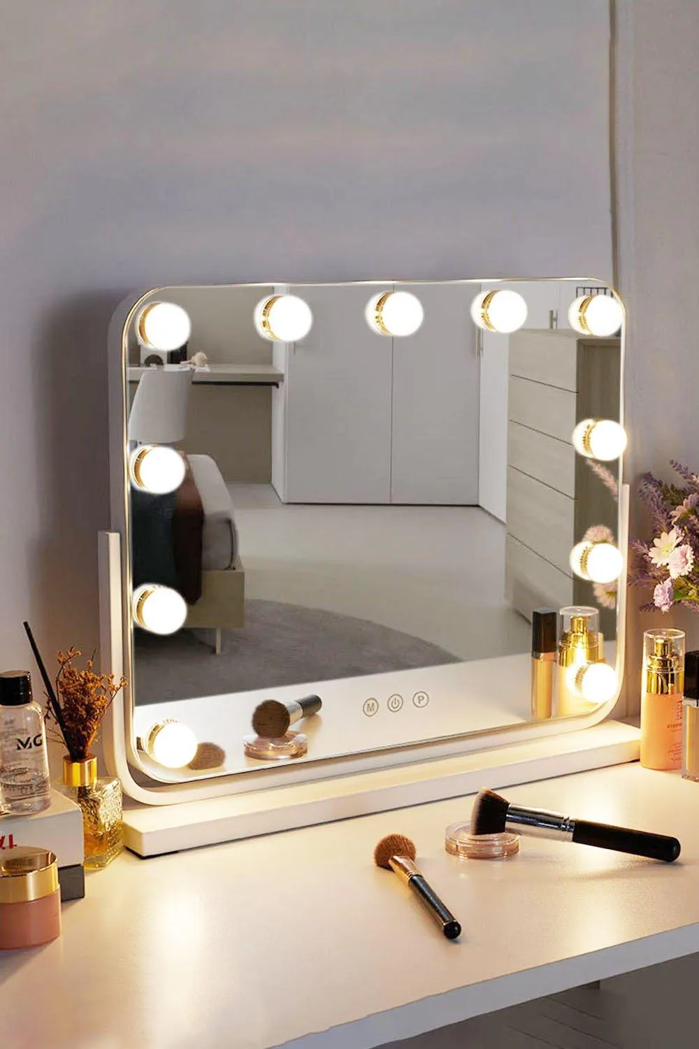 Living And Home Hollywood Mirror Tabletop Makeup Vanity Beauty Mirrors