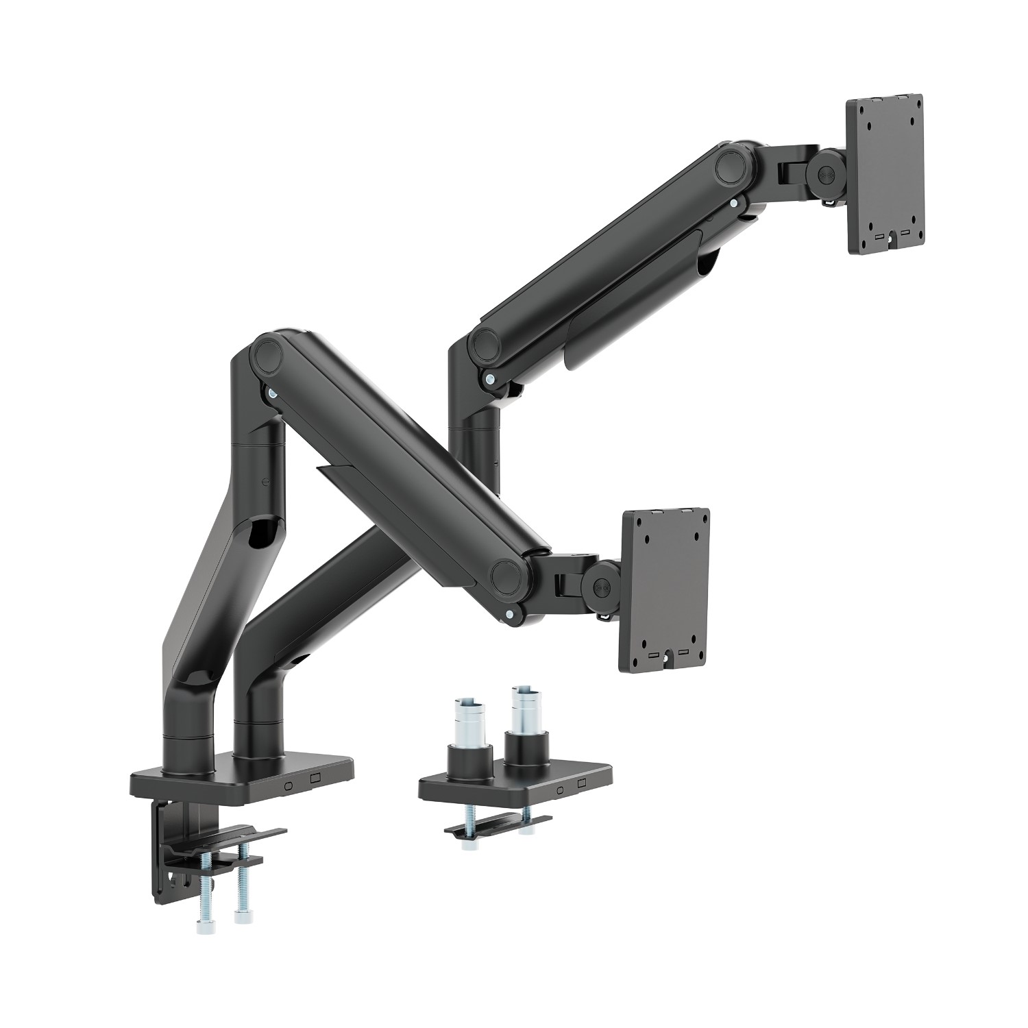 ElectrIQ Premium Spring Assisted Dual Monitor Arm For Up To 2 x 45 Screens