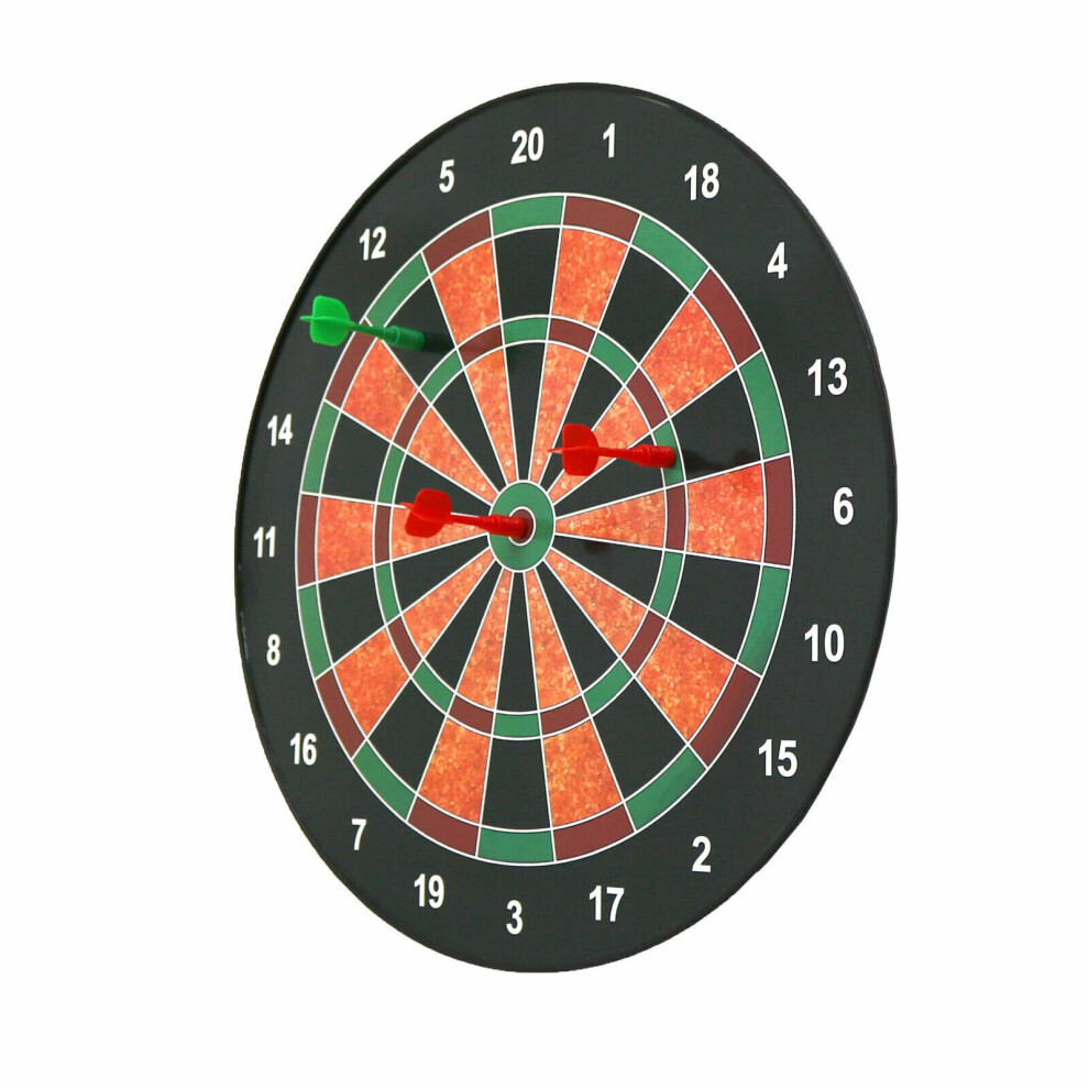 EZI-TECH 16" Professional Magnetic Kids Toy Play Dart Board Dartboard With 6