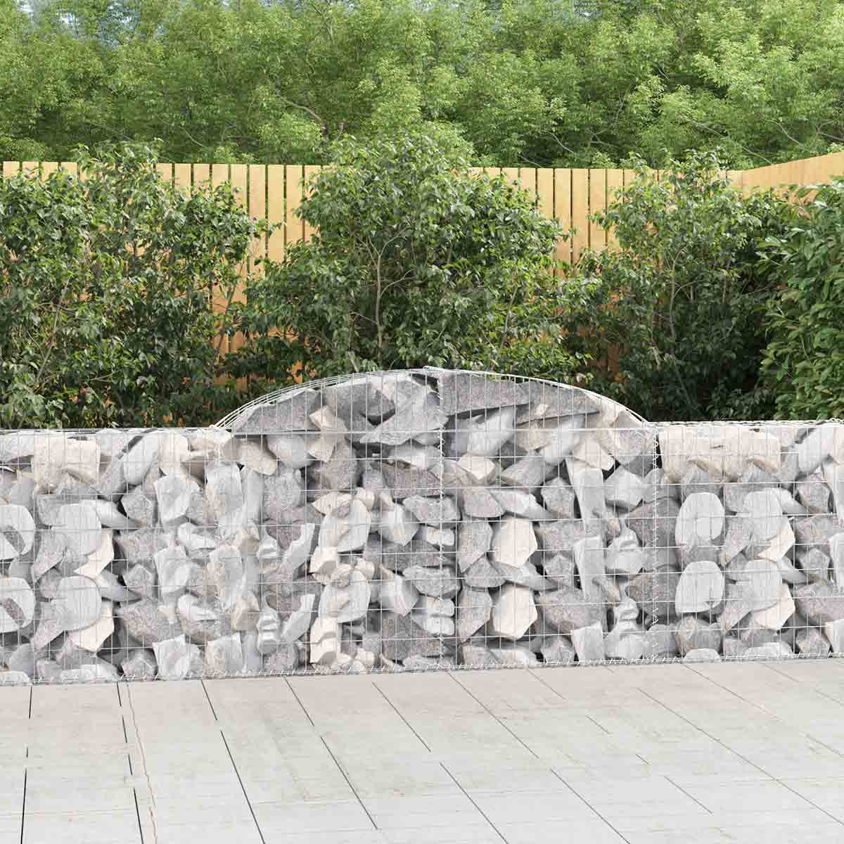 VidaXL Arched Gabion Baskets 6 pcs 300x30x80/100 cm
