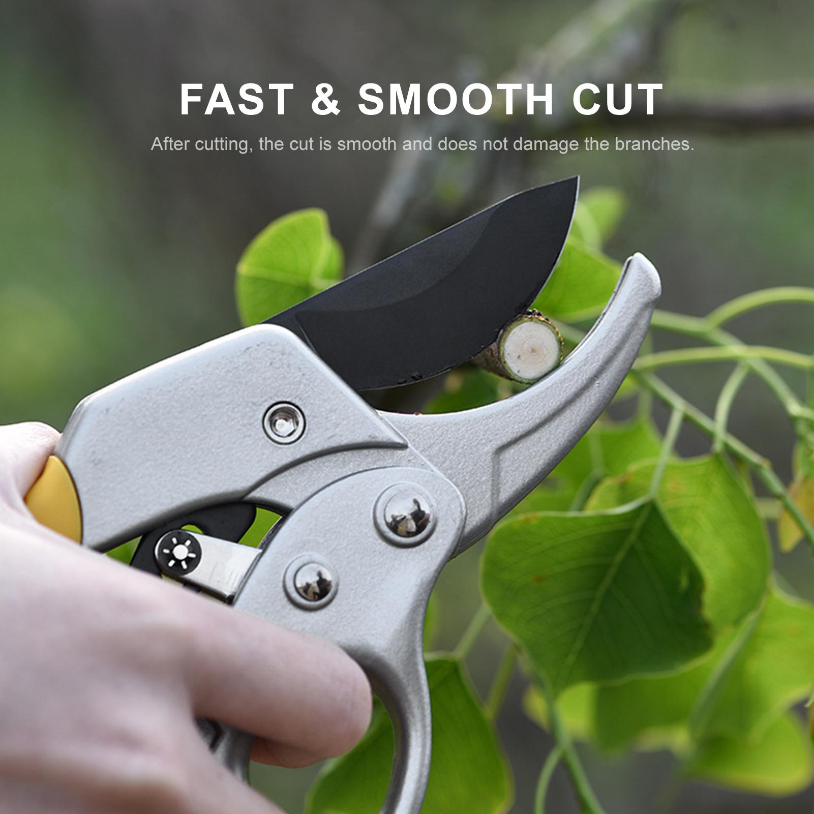 Cmperipheral 2 Secateurs Steel Blade Pruning Shears with Ergonomic Handles Gardening Pruning Scissors Bonsai silver