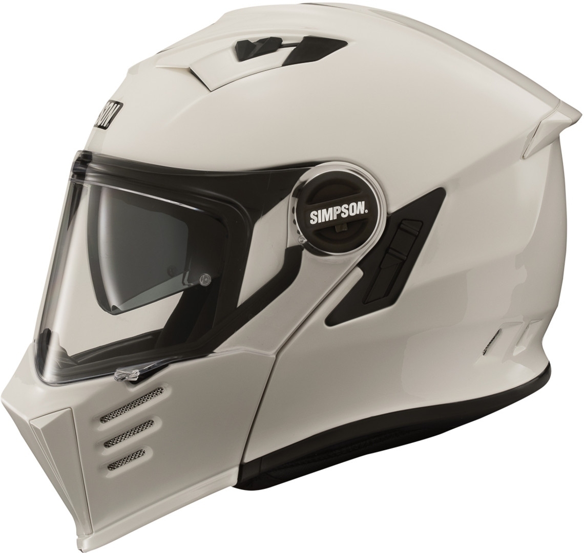  Darksome Solid Motorcycle Helmet, white, Size 2XL, white, Size 2XL