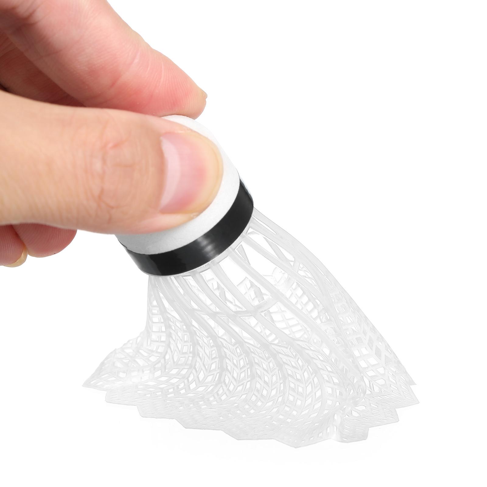 12 Stück Nylon-Federbälle, langlebige Kunststoff-Badminton-Federbälle für den Innen- und Außenbereich, Badminton