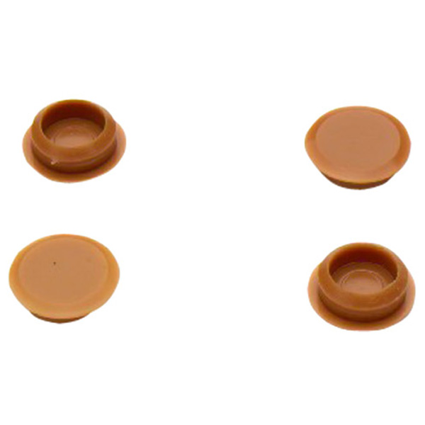 DIY Direct Push-Fit Screw Caps, Beige Plastic 10mm (100 Pack)