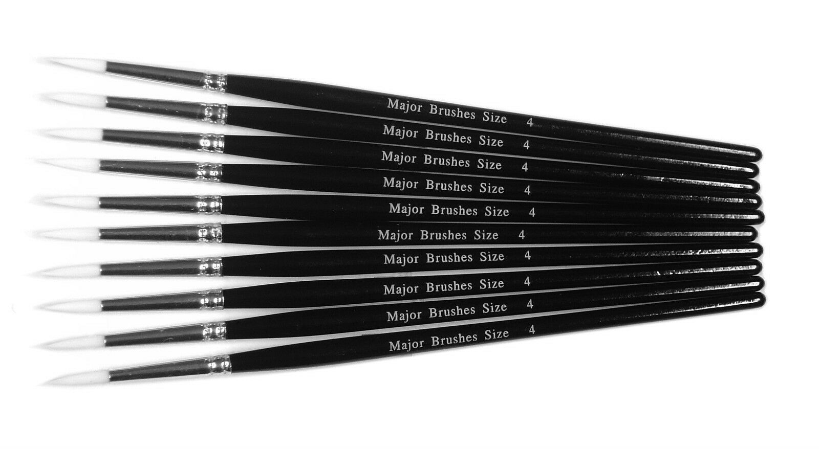Major Brushes White Synthetic Sable Brush Size 4 Pack 10 | Arts & Crafts > Art Materials > Artist Paint Brushes