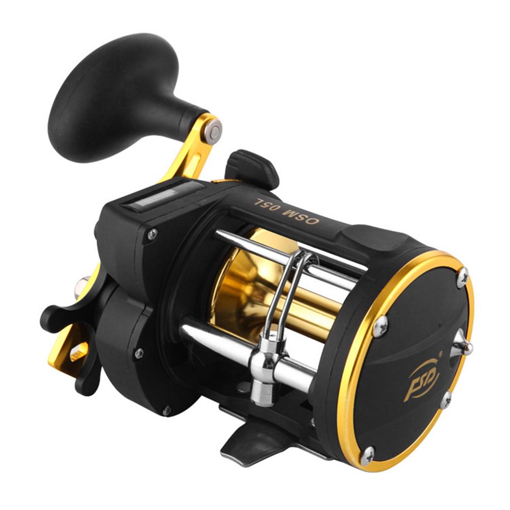 GoolRC Full Metal Trolling Fishing Reels Right Hand Drum Wheel Boat Sea Fishing Reel black