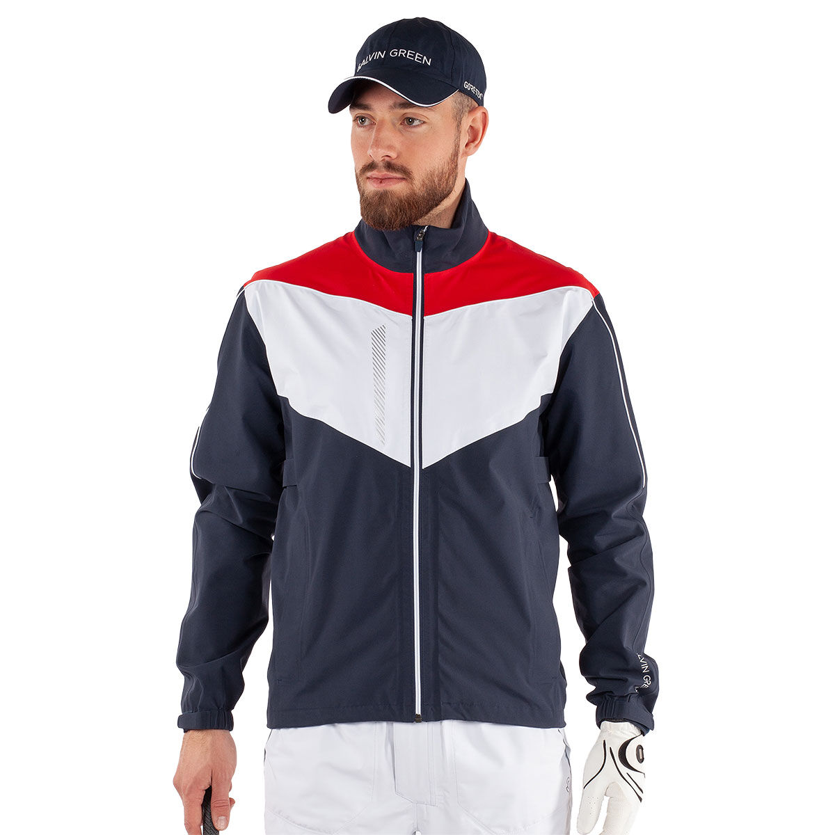 Galvin Green Armstrong Golf Jacket, Mens, Navy/red/white, Small | American Golf