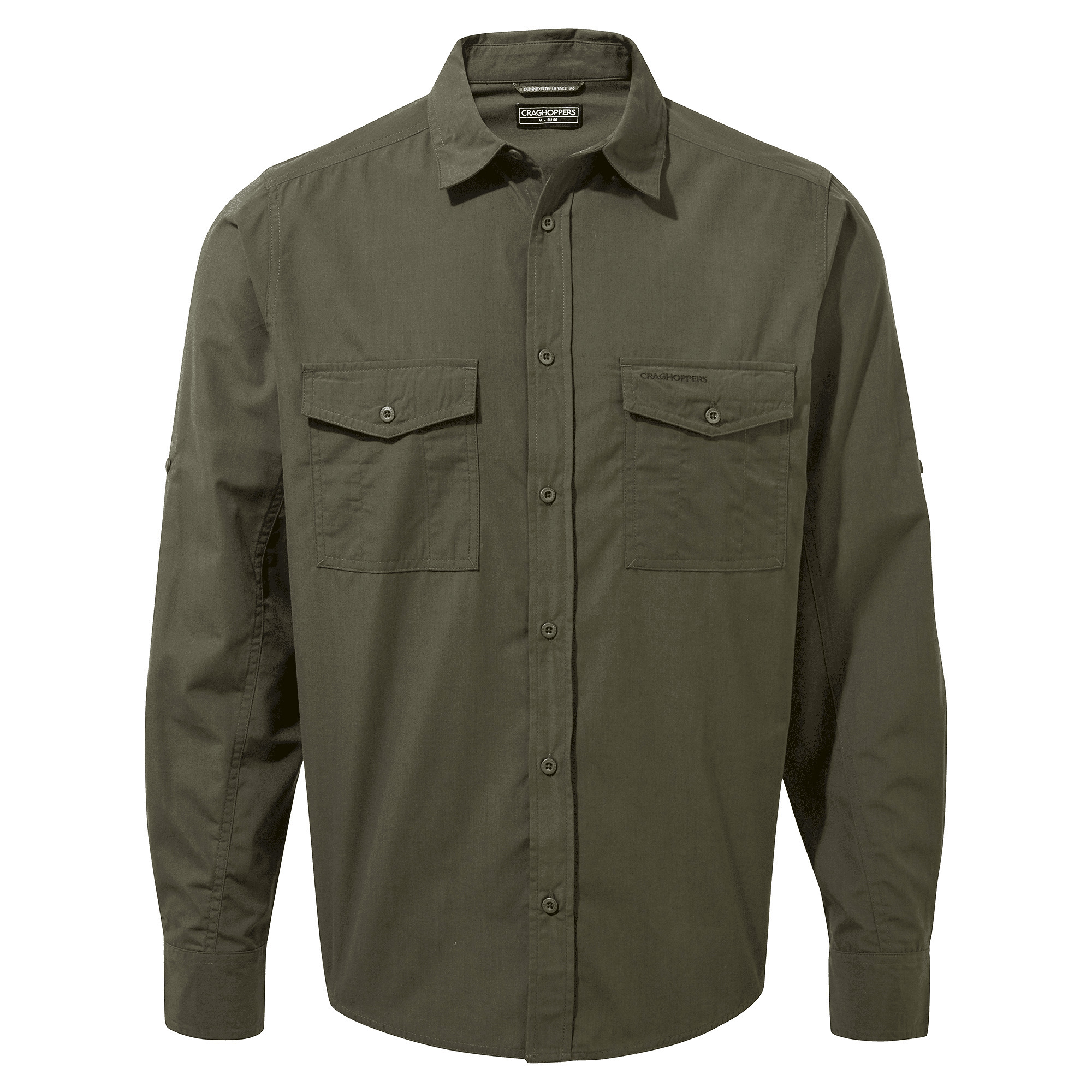 Craghoppers Mens Kiwi Long-Sleeved Shirt (S) (Woodland Green)
