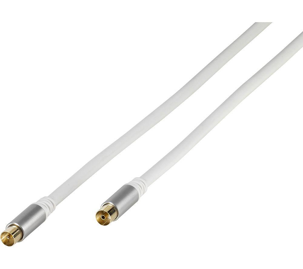 Vivanco 43149 Premium Series Male To Female Aerial Cable - 2 M, White