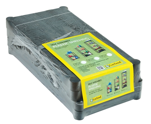 Garland Self Assembly Plastic Shelving 4 Shelf Unit 60cm L x 30cm W x 140cm H