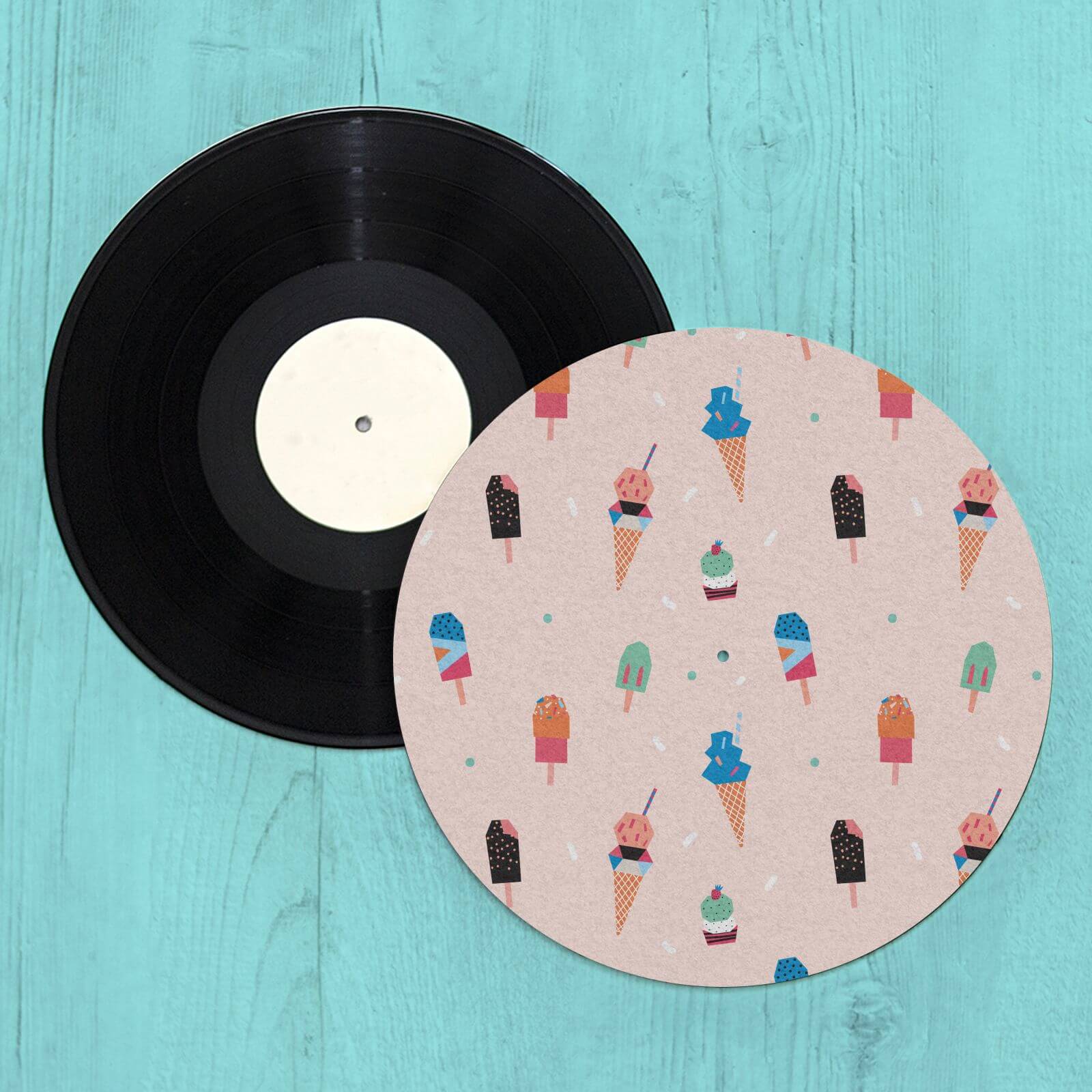 By IWOOT Ice Cream And Ice Lollies Turntable Slip Mat |