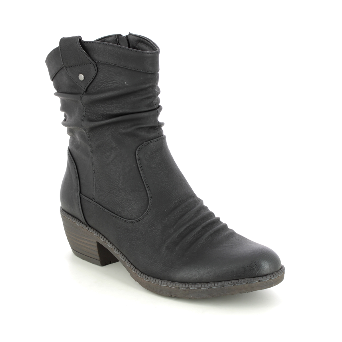 Rieker 93770-01 Bernawest Black Womens Ankle Boots