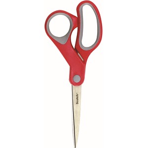 Scotch 1428 stationery/craft scissors Universal Straight cut Grey Red Stainless steel