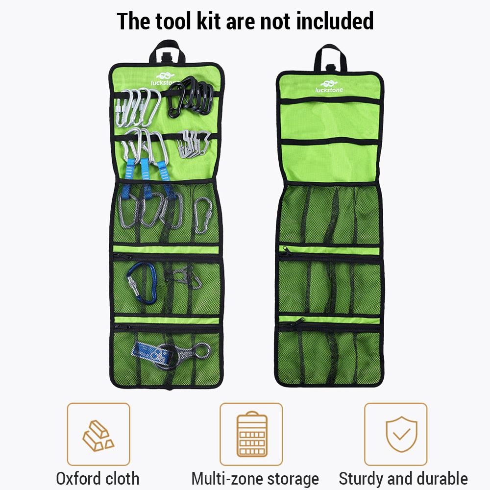 Wosawe Outdoor Sports Climbing Quickdraw Hanging Storage Bag Climbing Gear Organizer Bag Small Tools Organizer Pouch yellow