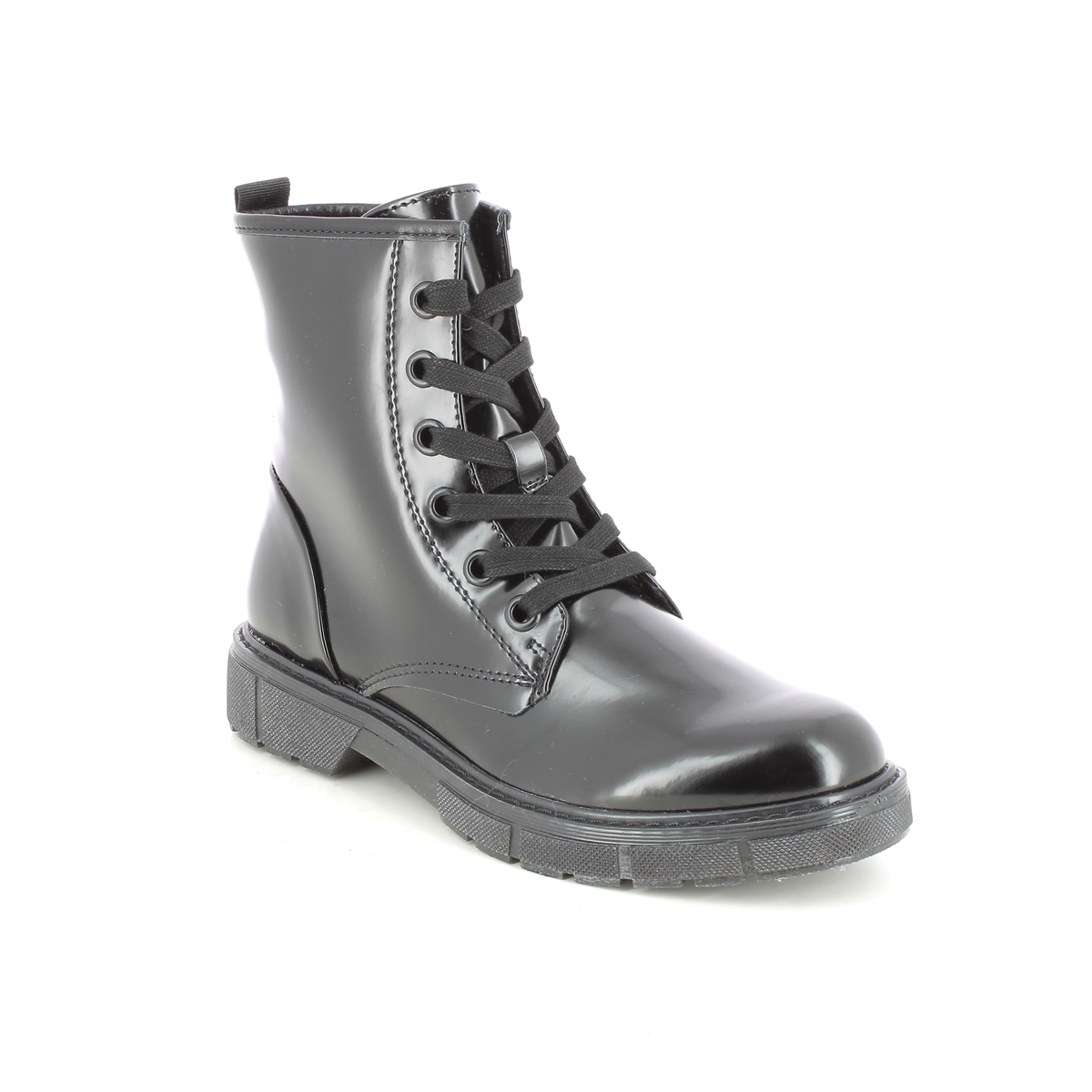 Marco Tozzi 25282-27-011 Badie  Lace Black Womens Biker Boots