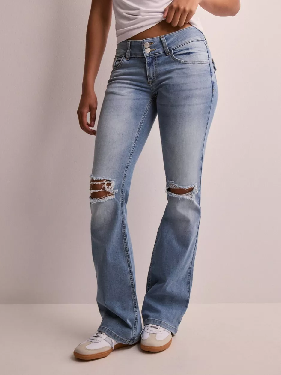  - Bootcut jeans - Blå - Low Waist Bootcut Flap Pocket Jeans - Jeans