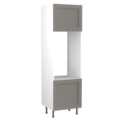 KitchenKIT Shaker 60cm Double Oven Unit- Matt Dust Grey