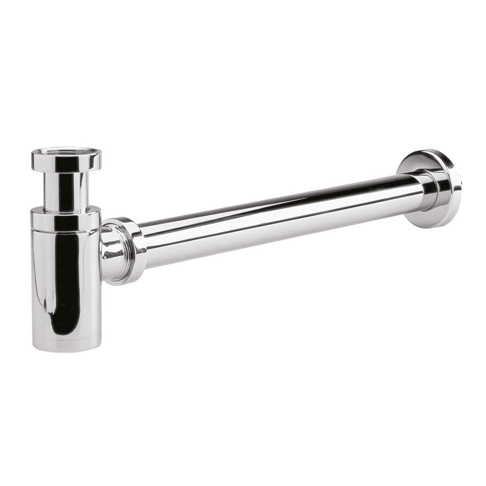 HudsonReed Architeckt  Chrome Round Bottle Trap With 300mm Extension Tube