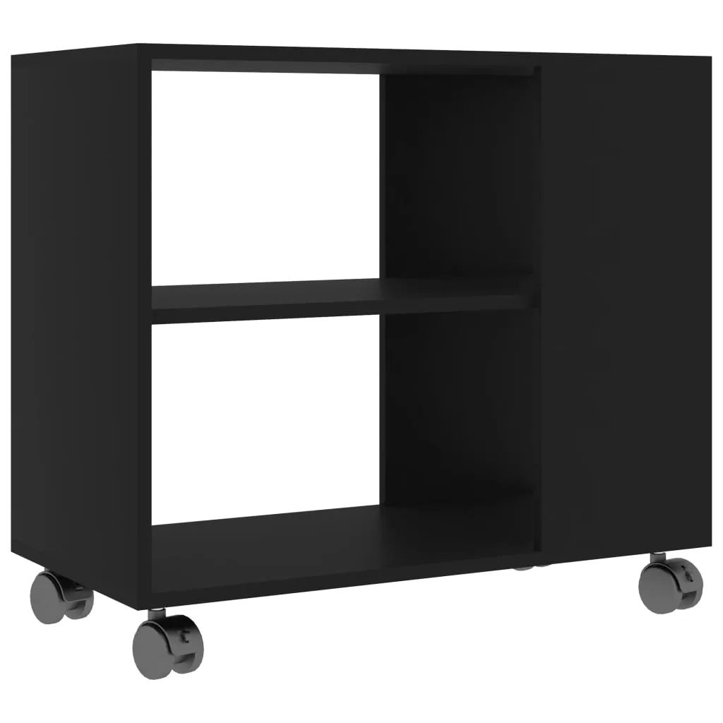 VidaXL Side Table Black 70x35x55 cm Engineered Wood
