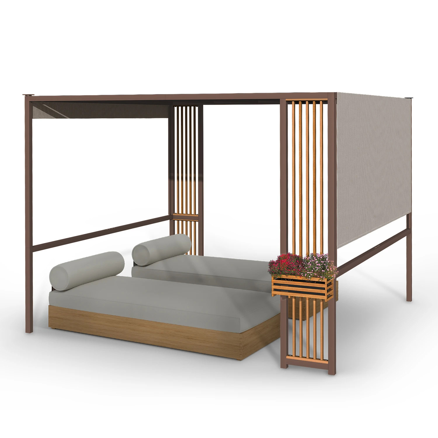 Blumfeldt Valence Gazebo 3x3 m UV50+ Water Repellent LED Solar Lighting Solar Panel