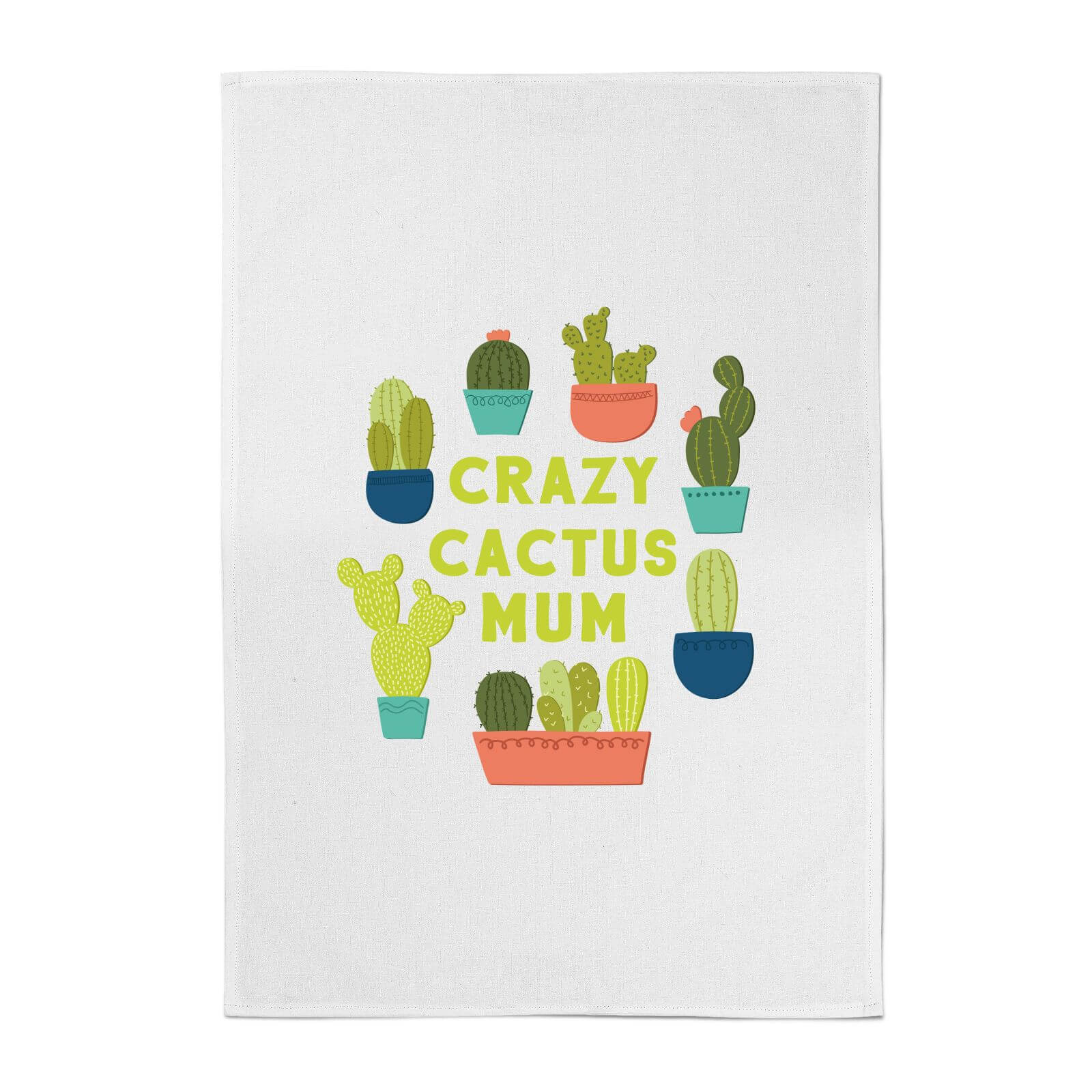 By IWOOT Crazy Cactus Mum Cotton Tea Towel | 