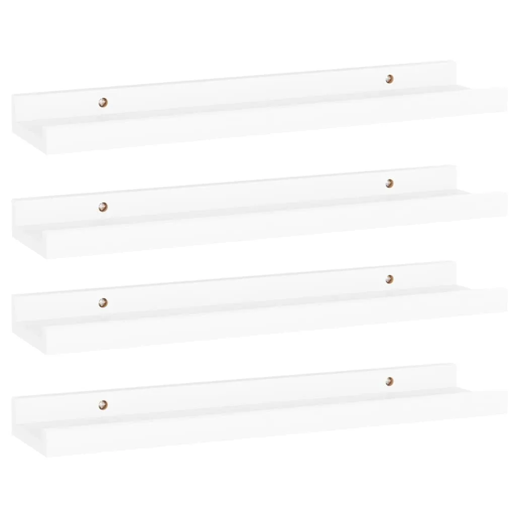 VidaXL Wall Shelves 4 pcs White 40x9x3 cm